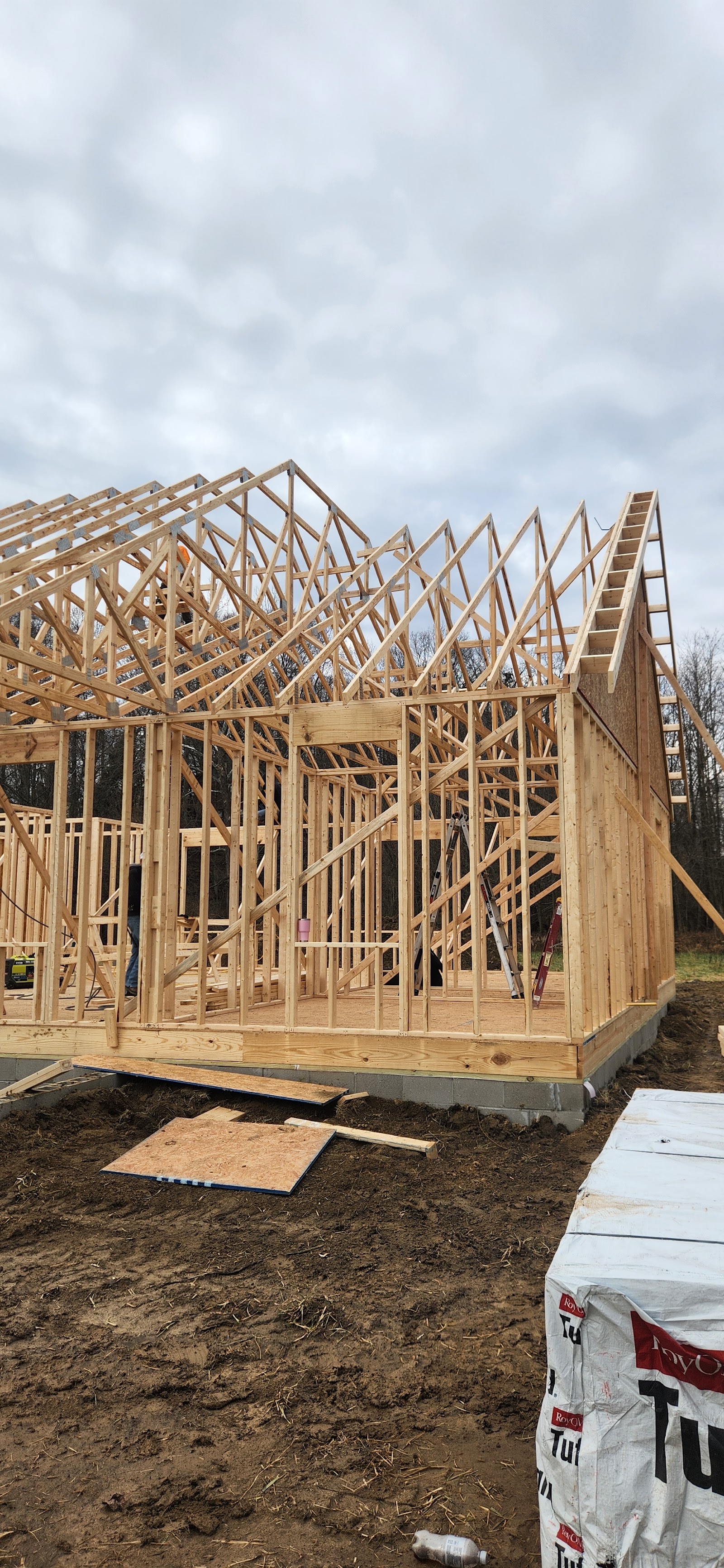 Room addition framing by C.E. Enterprises in Indianapolis